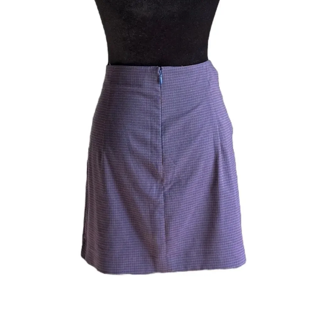 Babaton Plaid Jethro Twisted Skirt Academia Asymmetric Preppy School Girl Size 8